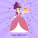 Joyeux anniversaire avec la princesse festive